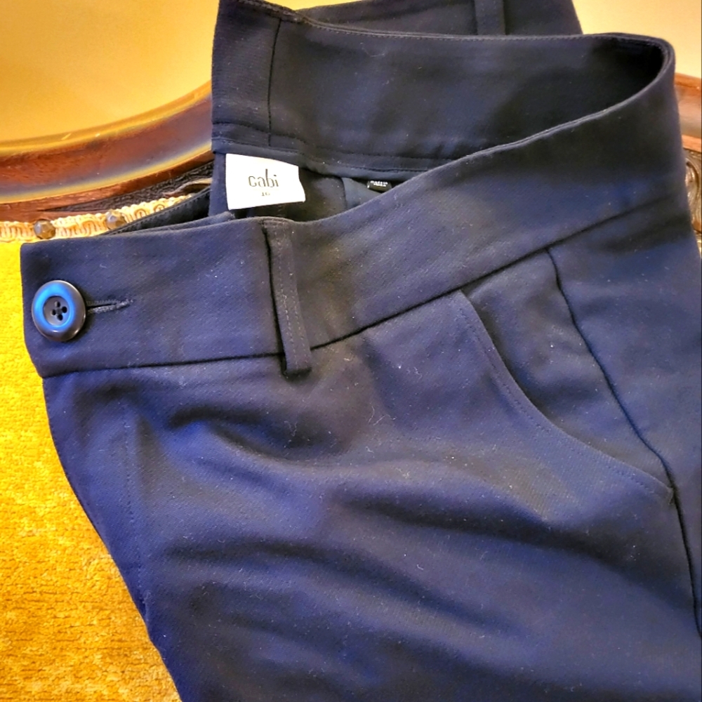 CAbi Navy Blue Tailored Pants Sz 16